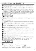 Preview for 3 page of Panasonic FV-10VEC2 Installation And Operating Instructions Manual