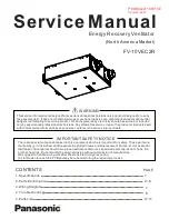 Panasonic FV-10VEC2R Service Manual preview