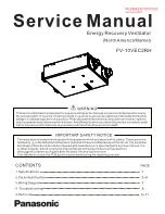 Preview for 1 page of Panasonic FV-10VEC2RH Service Manual