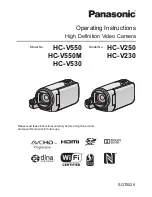 Panasonic HC-V550 Operating Instructions Manual preview