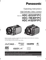 Panasonic HDC-HS20P Operating Instructions Manual preview