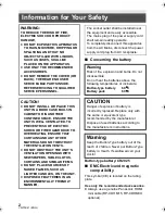 Preview for 2 page of Panasonic HDC-SD800 Basic Operating Instructions Manual