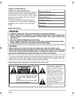 Предварительный просмотр 2 страницы Panasonic HDCSX5P - HD VIDEO CAMERA Operating Instructions Manual