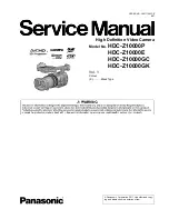 Panasonic HDCZ10000P Service Manual preview