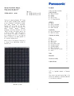 Preview for 1 page of Panasonic HIT VBHN330SA16 General Installation Manual