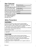 Preview for 2 page of Panasonic HX-WA03W Basic Owner'S Manual