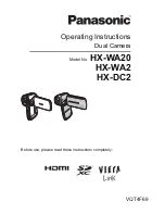 Panasonic HX-WA20 Operating Instructions Manual предпросмотр