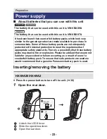 Предварительный просмотр 23 страницы Panasonic HX-WA20 Operating Instructions Manual