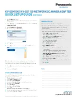 Preview for 2 page of Panasonic KV-SSM100 Quick Setup Manual