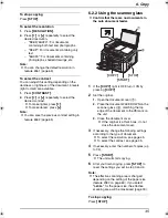 Preview for 47 page of Panasonic KX-FLB811 - FLAT BED FAX Operating Instructions Manual