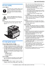 Preview for 3 page of Panasonic KX-MC6040 - Color Laser Multi-Function... Operating Instructions Manual