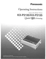 Preview for 1 page of Panasonic KX P2130 - KX-P 2130 Color Dot-matrix... Operating Instructions Manual