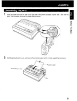 Предварительный просмотр 9 страницы Panasonic KX P2130 - KX-P 2130 Color Dot-matrix... Operating Instructions Manual