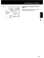 Предварительный просмотр 13 страницы Panasonic KX P2130 - KX-P 2130 Color Dot-matrix... Operating Instructions Manual