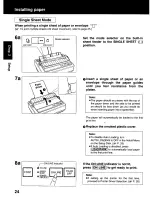 Предварительный просмотр 24 страницы Panasonic KX P2130 - KX-P 2130 Color Dot-matrix... Operating Instructions Manual