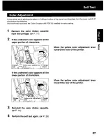 Preview for 27 page of Panasonic KX P2130 - KX-P 2130 Color Dot-matrix... Operating Instructions Manual