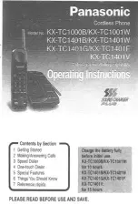 Предварительный просмотр 1 страницы Panasonic KX-TC1000B Operating Instructions Manual