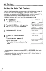 Предварительный просмотр 20 страницы Panasonic KX-TC1740B - 900 MHz Analog Cordless... Operating Instructions Manual