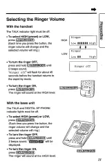 Предварительный просмотр 21 страницы Panasonic KX-TC1740B - 900 MHz Analog Cordless... Operating Instructions Manual