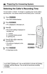 Предварительный просмотр 28 страницы Panasonic KX-TC1740B - 900 MHz Analog Cordless... Operating Instructions Manual