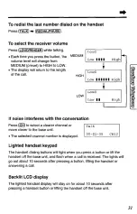 Предварительный просмотр 31 страницы Panasonic KX-TC1740B - 900 MHz Analog Cordless... Operating Instructions Manual