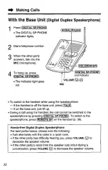 Предварительный просмотр 32 страницы Panasonic KX-TC1740B - 900 MHz Analog Cordless... Operating Instructions Manual