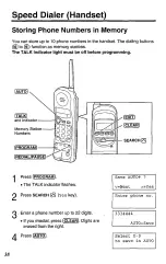 Предварительный просмотр 38 страницы Panasonic KX-TC1740B - 900 MHz Analog Cordless... Operating Instructions Manual