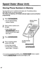 Предварительный просмотр 40 страницы Panasonic KX-TC1740B - 900 MHz Analog Cordless... Operating Instructions Manual