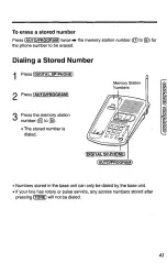 Предварительный просмотр 41 страницы Panasonic KX-TC1740B - 900 MHz Analog Cordless... Operating Instructions Manual