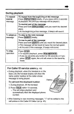 Предварительный просмотр 57 страницы Panasonic KX-TC1740B - 900 MHz Analog Cordless... Operating Instructions Manual