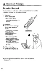 Предварительный просмотр 58 страницы Panasonic KX-TC1740B - 900 MHz Analog Cordless... Operating Instructions Manual