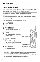 Предварительный просмотр 64 страницы Panasonic KX-TC1740B - 900 MHz Analog Cordless... Operating Instructions Manual