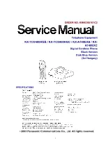 Panasonic KX-TCD400HGB Service Manual preview