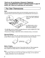 Preview for 2 page of Panasonic KX-TD7895 - Digital Spread Spedtrum... Operating Instructions Manual