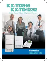 Предварительный просмотр 1 страницы Panasonic KX-TD816 Specifications