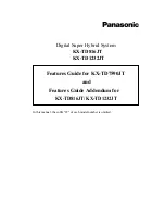 Panasonic KX-TD816JT Features Manual preview