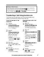 Preview for 47 page of Panasonic KX-TG2237S - 2.4 GHz Digital Cordless... Operating Instructions Manual