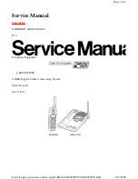 Panasonic KX-TG2248S - 2.4 GHz Digital Cordless Phone Answering... Service Manual preview