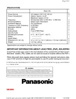 Предварительный просмотр 2 страницы Panasonic KX-TG2248S - 2.4 GHz Digital Cordless Phone Answering... Service Manual