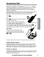 Preview for 27 page of Panasonic KX-TG2267B - GigaRange - 2.4 GHz Digital Cordless... Operating Instructions Manual