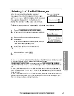 Preview for 47 page of Panasonic KX-TG2267B - GigaRange - 2.4 GHz Digital Cordless... Operating Instructions Manual