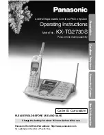 Предварительный просмотр 1 страницы Panasonic KX-TG2730S - 2.4 GHz DSS Expandable Cordless... Operating Instructions Manual