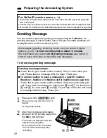 Предварительный просмотр 22 страницы Panasonic KX-TG2730S - 2.4 GHz DSS Expandable Cordless... Operating Instructions Manual