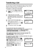 Предварительный просмотр 52 страницы Panasonic KX-TG2730S - 2.4 GHz DSS Expandable Cordless... Operating Instructions Manual