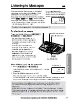 Предварительный просмотр 67 страницы Panasonic KX-TG2730S - 2.4 GHz DSS Expandable Cordless... Operating Instructions Manual