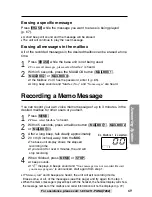 Предварительный просмотр 69 страницы Panasonic KX-TG2730S - 2.4 GHz DSS Expandable Cordless... Operating Instructions Manual