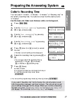 Preview for 27 page of Panasonic KX-TG2740S - 2.4 GHz DSS Expandable Cordless... Operating Instructions Manual