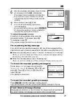 Preview for 29 page of Panasonic KX-TG2740S - 2.4 GHz DSS Expandable Cordless... Operating Instructions Manual