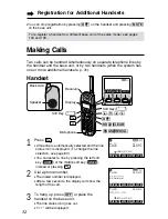 Preview for 32 page of Panasonic KX-TG2740S - 2.4 GHz DSS Expandable Cordless... Operating Instructions Manual