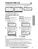 Preview for 41 page of Panasonic KX-TG2740S - 2.4 GHz DSS Expandable Cordless... Operating Instructions Manual